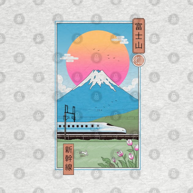 Shinkansen in Mt. Fuji by Vincent Trinidad Art